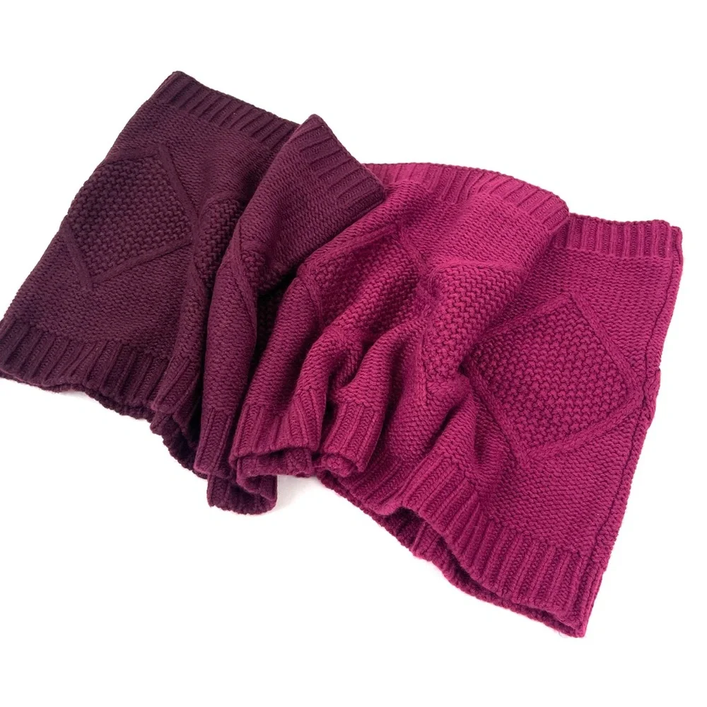CALIA by Carrie Underwood Ombre Infinity Warm Chunky Knit Scarf Pink Purple